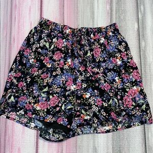 Cute Mid-waist floral print skirt